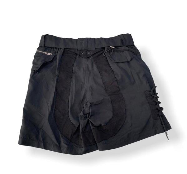 Ballistic Nylon Shorts- Black