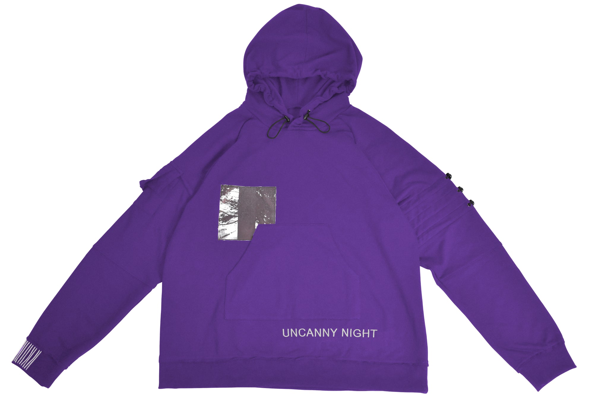 Uncanny Night Hoodie - Purple RIBBED