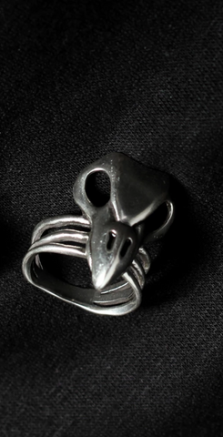 Vulture Skull Ring - Silver